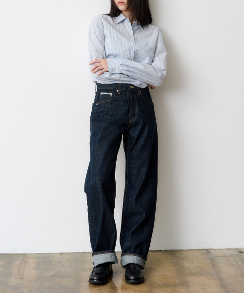 DENMADE(デンメイド)の「(WOMEN) DEN0961 Selvedge Wide Fit (Deep Indigo)(デニムパンツ・レディース・その他・S/M/XS)」の5枚目の写真