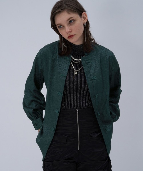 HARE（ハレ）の「アソートチャイナシャツ(HARE)（シャツ/ブラウス・レディース・ブルー/ブラック/ライトグレー/グリーン・FREE）」の3枚目の写真