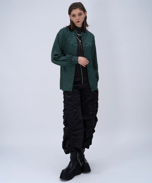 HARE（ハレ）の「アソートチャイナシャツ(HARE)（シャツ/ブラウス・レディース・ブルー/ブラック/ライトグレー/グリーン・FREE）」の8枚目の写真