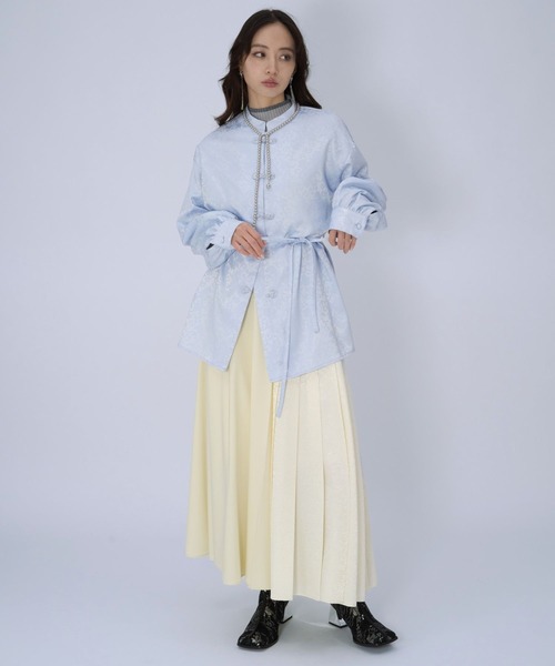 HARE（ハレ）の「アソートチャイナシャツ(HARE)（シャツ/ブラウス・レディース・ブルー/ブラック/ライトグレー/グリーン・FREE）」の10枚目の写真