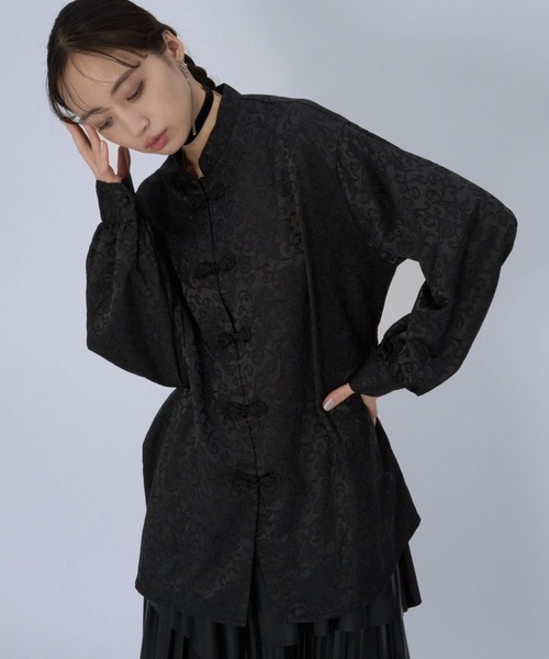 HARE（ハレ）の「アソートチャイナシャツ(HARE)（シャツ/ブラウス・レディース・ブルー/ブラック/ライトグレー/グリーン・FREE）」の14枚目の写真