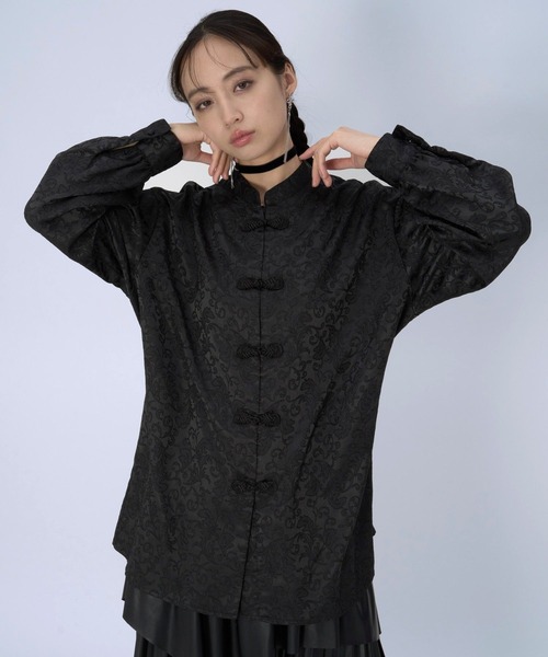 HARE（ハレ）の「アソートチャイナシャツ(HARE)（シャツ/ブラウス・レディース・ブルー/ブラック/ライトグレー/グリーン・FREE）」の16枚目の写真