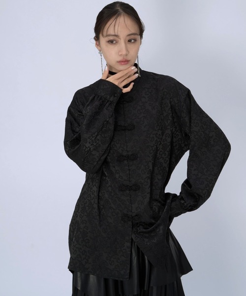 HARE（ハレ）の「アソートチャイナシャツ(HARE)（シャツ/ブラウス・レディース・ブルー/ブラック/ライトグレー/グリーン・FREE）」の18枚目の写真