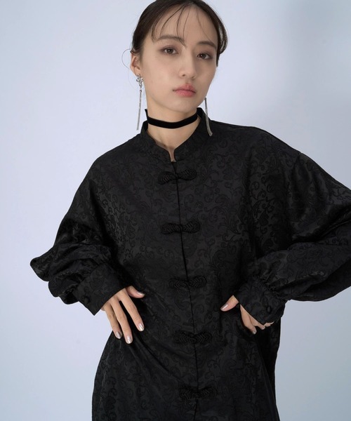 HARE（ハレ）の「アソートチャイナシャツ(HARE)（シャツ/ブラウス・レディース・ブルー/ブラック/ライトグレー/グリーン・FREE）」の19枚目の写真