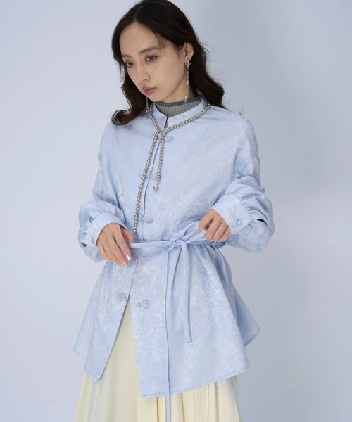 HARE（ハレ）の「アソートチャイナシャツ(HARE)（シャツ/ブラウス・レディース・ブルー/ブラック/ライトグレー/グリーン・FREE）」の20枚目の写真