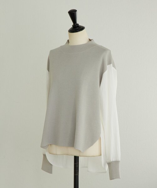 BEARDSLEY（ビアズリー）の「フハクコンビボーダーニット（ニット/セーター・レディース・ホワイト/グレー・FREE）」の19枚目の写真