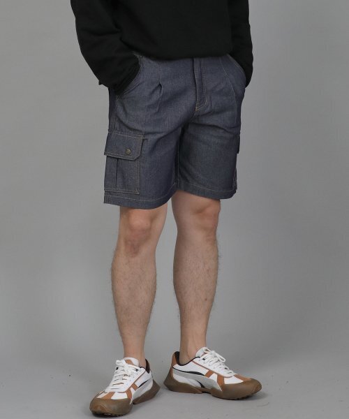 SAINTCREW(セントクルー)の「レトロラインカーゴショーツ RBC-340 デニムライトインディゴ(その他パンツ・メンズ・その他・MEDIUM/LARGE/X-LARGE)」の6枚目の写真
