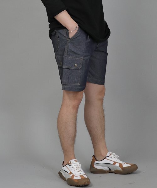 SAINTCREW(セントクルー)の「レトロラインカーゴショーツ RBC-340 デニムライトインディゴ(その他パンツ・メンズ・その他・MEDIUM/LARGE/X-LARGE)」の7枚目の写真