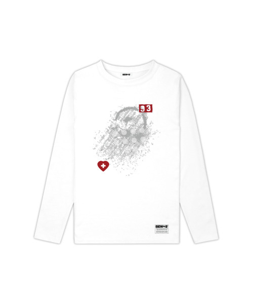 SEW-B(ソービー)の「セミクロップHos93 長袖Tシャツ(Tシャツ/カットソー・レディース・ホワイト・FREE)」の3枚目の写真