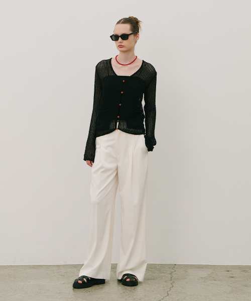 320SHOWROOM(320ショールーム)の「Summer Pintuck Wide Slacks Cream(スラックス・レディース・その他・MEDIUM/SMALL)」の1枚目の写真