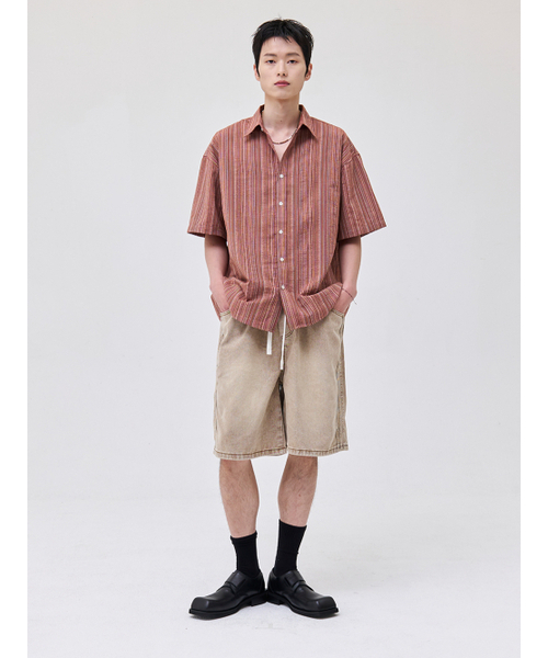 AKECII(アケシ)の「ナギトラックデニムショーツ-ベージュ(その他パンツ・メンズ・その他・MEDIUM/LARGE)」の2枚目の写真