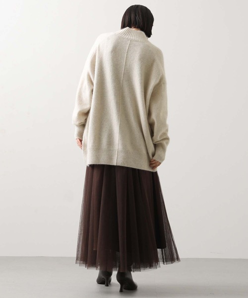 Gready Brilliant(グレディブリリアン)の「FOX30ハイネックワイドチュニック(ニット/セーター・レディース・ピンク/オートミール・FREE)」の5枚目の写真