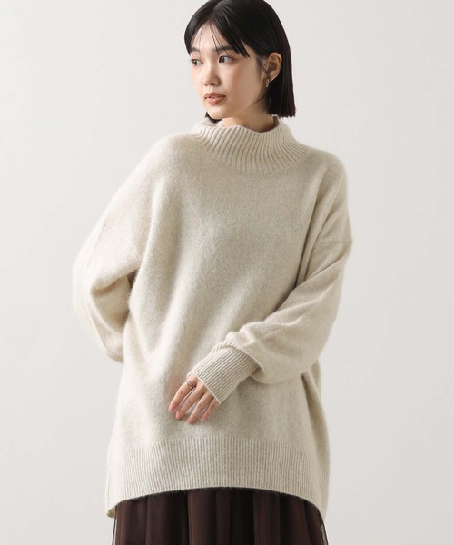 Gready Brilliant(グレディブリリアン)の「FOX30ハイネックワイドチュニック(ニット/セーター・レディース・ピンク/オートミール・FREE)」の7枚目の写真