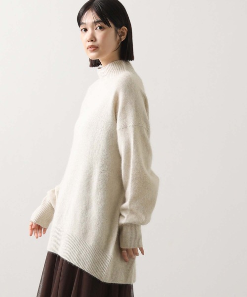 Gready Brilliant(グレディブリリアン)の「FOX30ハイネックワイドチュニック(ニット/セーター・レディース・ピンク/オートミール・FREE)」の8枚目の写真