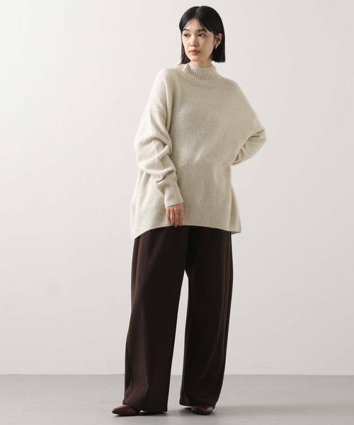 Gready Brilliant(グレディブリリアン)の「FOX30ハイネックワイドチュニック(ニット/セーター・レディース・ピンク/オートミール・FREE)」の11枚目の写真