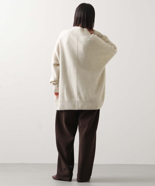 Gready Brilliant(グレディブリリアン)の「FOX30ハイネックワイドチュニック(ニット/セーター・レディース・ピンク/オートミール・FREE)」の13枚目の写真