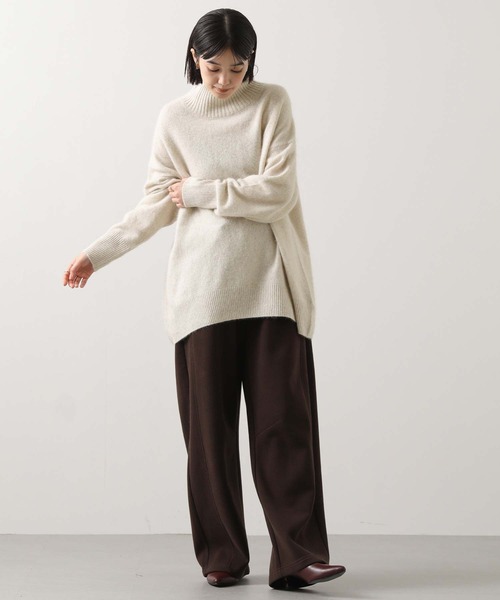 Gready Brilliant(グレディブリリアン)の「FOX30ハイネックワイドチュニック(ニット/セーター・レディース・ピンク/オートミール・FREE)」の14枚目の写真