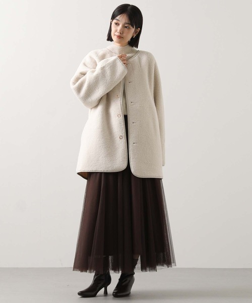 Gready Brilliant(グレディブリリアン)の「FOX30ハイネックワイドチュニック(ニット/セーター・レディース・ピンク/オートミール・FREE)」の16枚目の写真