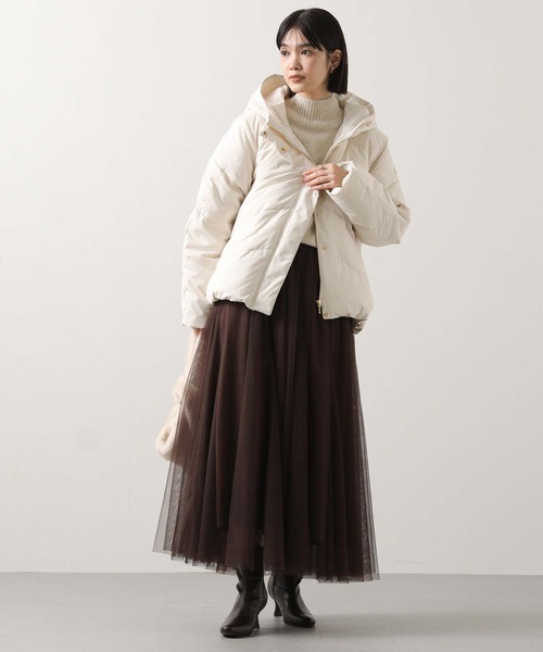 Gready Brilliant(グレディブリリアン)の「FOX30ハイネックワイドチュニック(ニット/セーター・レディース・ピンク/オートミール・FREE)」の17枚目の写真