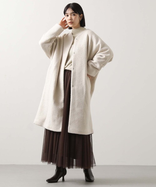 Gready Brilliant(グレディブリリアン)の「FOX30ハイネックワイドチュニック(ニット/セーター・レディース・ピンク/オートミール・FREE)」の19枚目の写真