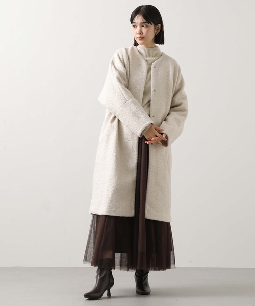 Gready Brilliant(グレディブリリアン)の「FOX30ハイネックワイドチュニック(ニット/セーター・レディース・ピンク/オートミール・FREE)」の20枚目の写真