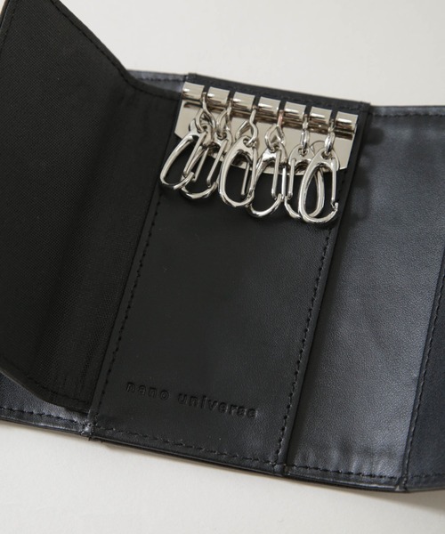 NANO universe（ナノユニバース）の「WEB限定/フェイクレザーキーケース（キーケース/キーアクセサリー・メンズ・ブラック・FREE）」の7枚目の写真