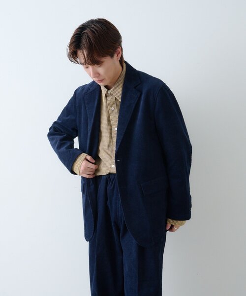 WHIMSIC（ウィムジック）の「【UNISEX/SETUP対応】コーデュロイ2Bテーラードジャケット（テーラードジャケット・レディース・ネイビー/ブラウン・FREE）」の4枚目の写真