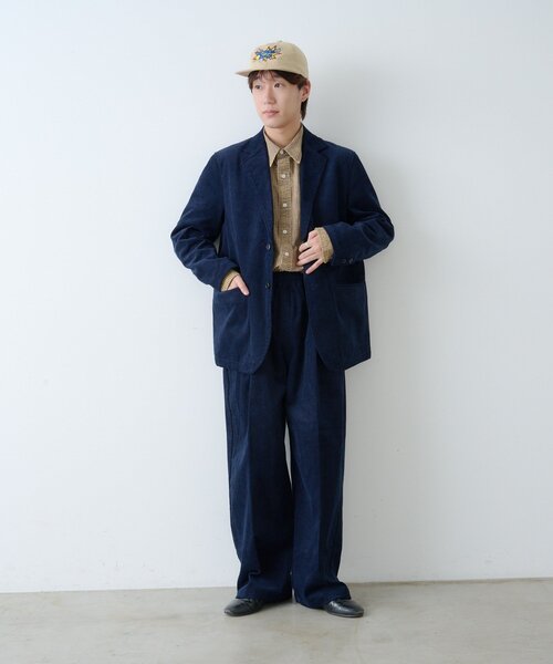 WHIMSIC（ウィムジック）の「【UNISEX/SETUP対応】コーデュロイ2Bテーラードジャケット（テーラードジャケット・レディース・ネイビー/ブラウン・FREE）」の6枚目の写真