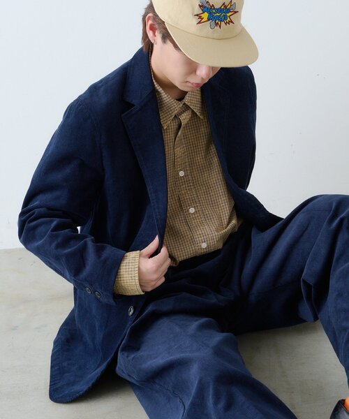 WHIMSIC（ウィムジック）の「【UNISEX/SETUP対応】コーデュロイ2Bテーラードジャケット（テーラードジャケット・レディース・ネイビー/ブラウン・FREE）」の10枚目の写真