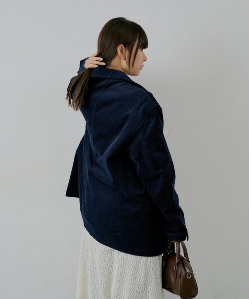 WHIMSIC（ウィムジック）の「【UNISEX/SETUP対応】コーデュロイ2Bテーラードジャケット（テーラードジャケット・レディース・ネイビー/ブラウン・FREE）」の14枚目の写真