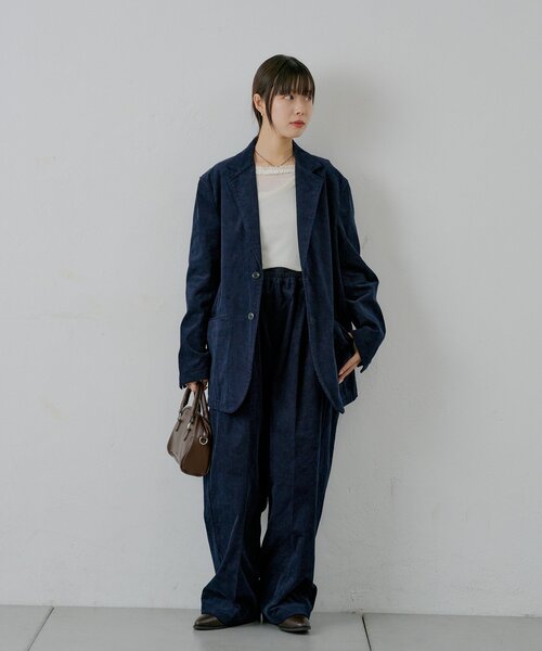WHIMSIC（ウィムジック）の「【UNISEX/SETUP対応】コーデュロイ2Bテーラードジャケット（テーラードジャケット・レディース・ネイビー/ブラウン・FREE）」の17枚目の写真