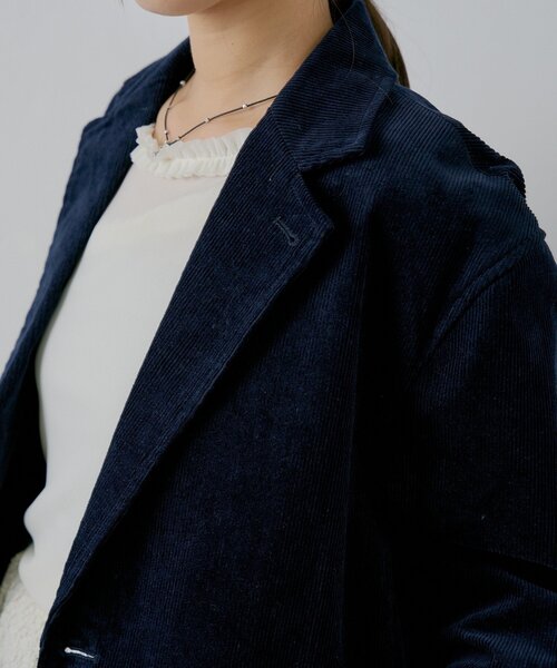 WHIMSIC（ウィムジック）の「【UNISEX/SETUP対応】コーデュロイ2Bテーラードジャケット（テーラードジャケット・レディース・ネイビー/ブラウン・FREE）」の19枚目の写真