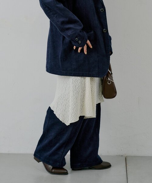 WHIMSIC（ウィムジック）の「【UNISEX/SETUP対応】コーデュロイ2Bテーラードジャケット（テーラードジャケット・レディース・ネイビー/ブラウン・FREE）」の22枚目の写真