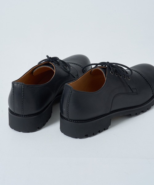 PADRONE(パドローネ)の「【PADRONE】別注 DERBY STRAIGHT TIP SHOES/WATER PROOF PX7358-2016-14C ダービーストレートチップシューズ(ドレスシューズ・メンズ・ダークブラウン系/ダークブラウン/ブラック系その他2/ブラック・43/42/40/41)」の6枚目の写真