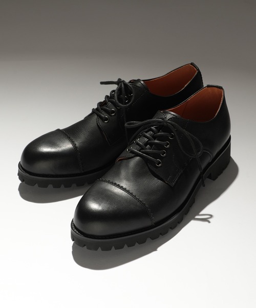PADRONE(パドローネ)の「【PADRONE】別注 DERBY STRAIGHT TIP SHOES/WATER PROOF PX7358-2016-14C ダービーストレートチップシューズ(ドレスシューズ・メンズ・ダークブラウン系/ダークブラウン/ブラック系その他2/ブラック・43/42/40/41)」の10枚目の写真