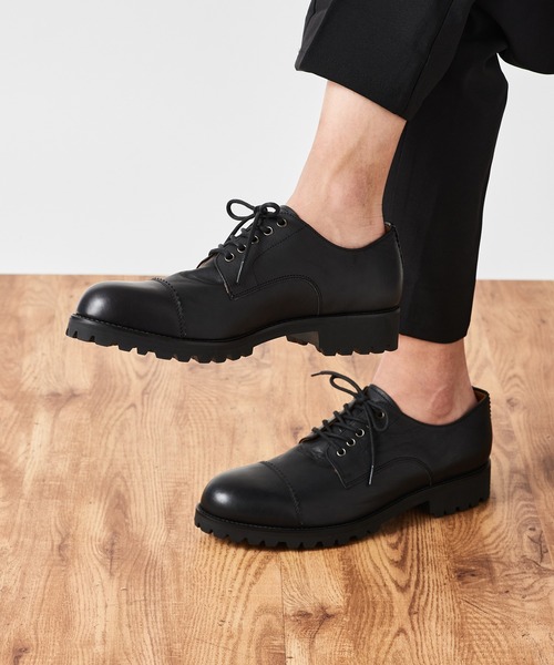 PADRONE(パドローネ)の「【PADRONE】別注 DERBY STRAIGHT TIP SHOES/WATER PROOF PX7358-2016-14C ダービーストレートチップシューズ(ドレスシューズ・メンズ・ダークブラウン系/ダークブラウン/ブラック系その他2/ブラック・43/42/40/41)」の14枚目の写真