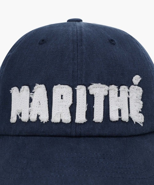 MARITHE + FRANCOIS GIRBAUD(マリテフランソワジルボー)の「MARITHE APPLIQUE FLAT CAP(キャップ・レディース・Navy/グリーン・フリー)」の4枚目の写真