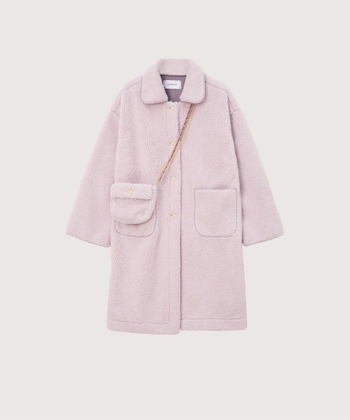 LA POMME petit（ラポミ・プチ）の「Polar Boa Coat With Mini Bag