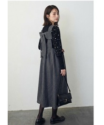 前後2way バックリボンボックスシルエットジャンスカ