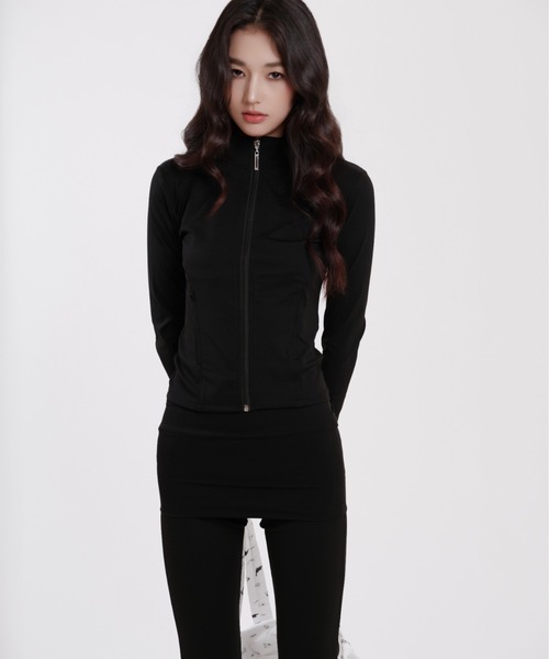 silent(and)(サイレントアンド)の「Slim Smooth Pants(スウェットパンツ・レディース・ピンク/ブラック・FREE)」の3枚目の写真