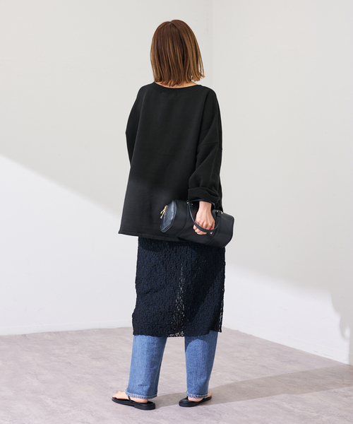 FRAMeWORK（フレームワーク）の「リヨセルコットンボートネックSWEAT（スウェット・レディース・ホワイト系その他/バーガンディー/グレー/ブラック・FREE）」の7枚目の写真