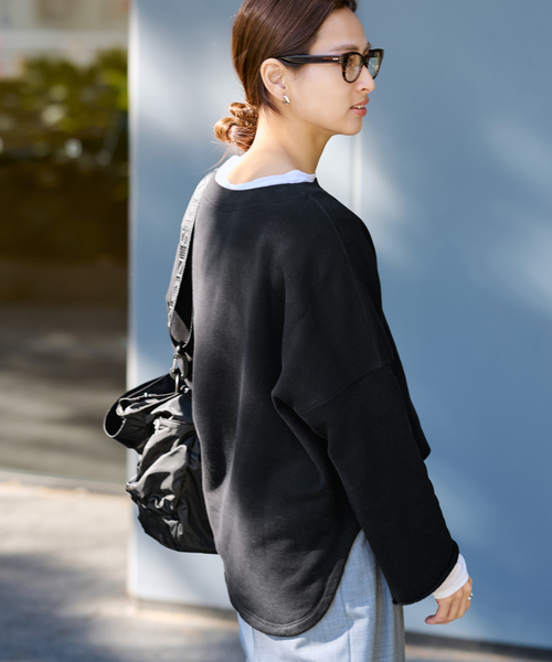 FRAMeWORK（フレームワーク）の「リヨセルコットンボートネックSWEAT（スウェット・レディース・ホワイト系その他/バーガンディー/グレー/ブラック・FREE）」の14枚目の写真