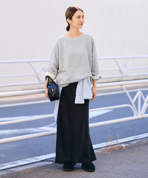 FRAMeWORK（フレームワーク）の「リヨセルコットンボートネックSWEAT（スウェット・レディース・ホワイト系その他/バーガンディー/グレー/ブラック・FREE）」の17枚目の写真