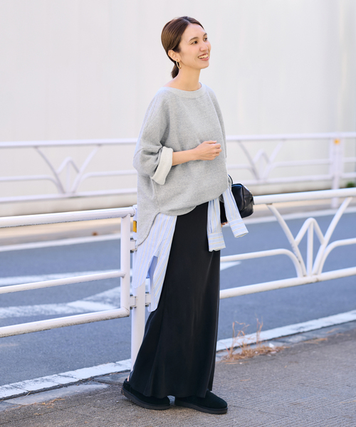 FRAMeWORK（フレームワーク）の「リヨセルコットンボートネックSWEAT（スウェット・レディース・ホワイト系その他/バーガンディー/グレー/ブラック・FREE）」の19枚目の写真