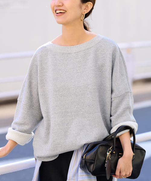 FRAMeWORK（フレームワーク）の「リヨセルコットンボートネックSWEAT（スウェット・レディース・ホワイト系その他/バーガンディー/グレー/ブラック・FREE）」の21枚目の写真