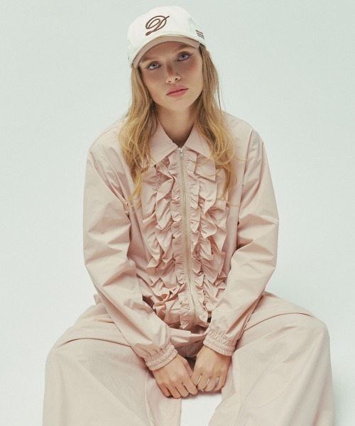DOUBLE STANDARD CLOTHING(ダブルスタンダードクロージング)の「ストレッチタスロンフリルブルゾン(シャツ/ブラウス・レディース・ミント/ピンクベージュ・FREE)」の2枚目の写真