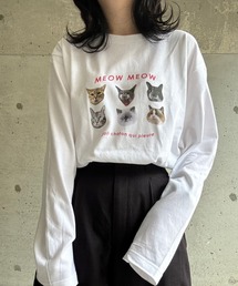 子猫デザインロンT／長袖Tシャツ