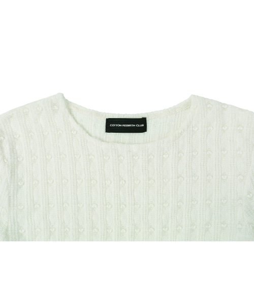 COTTONREBIRTHCLUB(コットンリバースクラブ)の「レースフリル長袖Tシャツ(アイボリー)(Tシャツ/カットソー・レディース・アイボリー・FREE)」の3枚目の写真