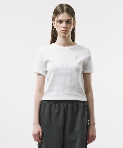FOR THE WEATHER(フォーザウェザー)の「アイレットピンコートTシャツ(ホワイト)(Tシャツ/カットソー・レディース・その他・SMALL/MEDIUM)」の1枚目の写真