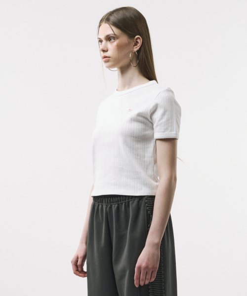 FOR THE WEATHER(フォーザウェザー)の「アイレットピンコートTシャツ(ホワイト)(Tシャツ/カットソー・レディース・その他・SMALL/MEDIUM)」の2枚目の写真